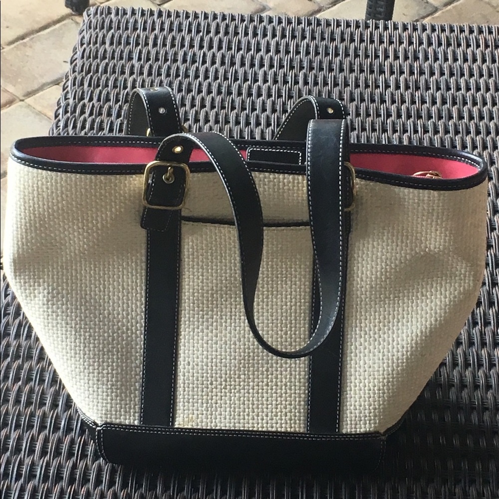 Coach Vintage Woven and Leather Tote
